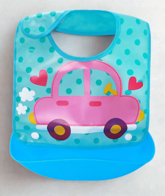 2 BABEROS PARA BEBÉS A PRUEBA DE AGUA CON BOLSILLO RECOLECTOR